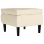 Ohrensessel und Hocker aus cremefarbenem Samt von , Sessel - Ref: Foro24-3115940, Preis: 286,31 €, Rabatt: %