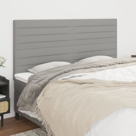 Headboards 4 units of light gray fabric 80x5x78/88 cm by , Headboards and footboards - Ref: Foro24-3116478, Price: 115,02 €, ...