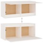 Muebles para TV 8 piezas madera maciza de pino blanco