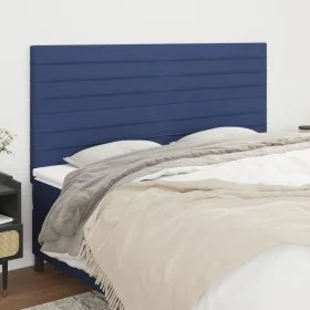 Headboards 4 units of blue fabric 80x5x78/88 cm by , Headboards and footboards - Ref: Foro24-3116484, Price: 98,86 €, Discoun...