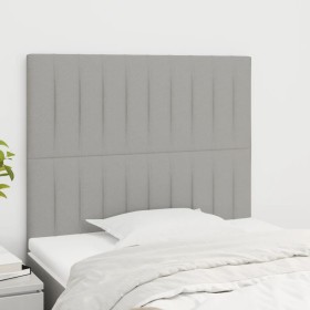 Headboards 2 units of light gray fabric 100x5x78/88 cm by , Headboards and footboards - Ref: Foro24-3116560, Price: 51,85 €, ...
