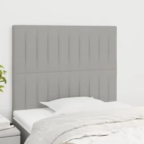Headboards 2 units of light gray fabric 100x5x78/88 cm by , Headboards and footboards - Ref: Foro24-3116560, Price: 54,61 €, ...