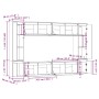 Muebles para TV 8 piezas madera maciza de pino blanco