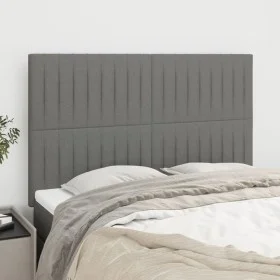 Headboards 4 units dark gray fabric 72x5x78/88 cm by , Headboards and footboards - Ref: Foro24-3116569, Price: 114,96 €, Disc...