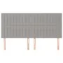 Headboards 4 units of light gray fabric 80x5x78/88 cm by , Headboards and footboards - Ref: Foro24-3116576, Price: 102,26 €, ...