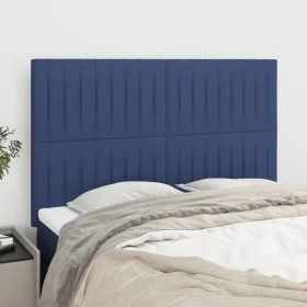 Headboards 4 units blue fabric 72x5x78/88 cm by , Headboards and footboards - Ref: Foro24-3116574, Price: 94,46 €, Discount: %