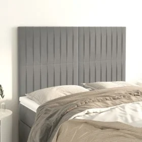 Cabeceros 4 unidades terciopelo gris claro 72x5x78/88 cm de , Cabeceros y pies de cama - Ref: Foro24-3116618, Precio: 114,18 ...