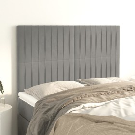 Kopfteile 4 Einheiten hellgrauer Samt 72x5x78/88 cm von , Kopf- und Fußteile - Ref: Foro24-3116618, Preis: 121,02 €, Rabatt: %