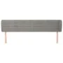 Cabecero de terciopelo gris claro 163x23x78/88 cm de , Cabeceros y pies de cama - Ref: Foro24-3117338, Precio: 69,48 €, Descu...