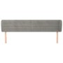 Hellgraues Samtkopfteil 163x23x78/88 cm von , Kopf- und Fußteile - Ref: Foro24-3117338, Preis: 71,95 €, Rabatt: %