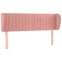 Cabecero de terciopelo rosa 147x23x78/88 cm de , Cabeceros y pies de cama - Ref: Foro24-3117435, Precio: 71,21 €, Descuento: %
