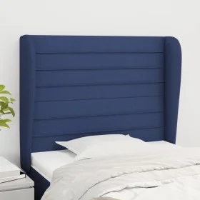 Headboard with blue fabric ears 83x23x118/128 cm by , Headboards and footboards - Ref: Foro24-3118076, Price: 69,50 €, Discou...