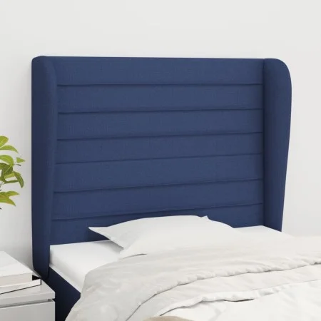 Headboard with blue fabric ears 83x23x118/128 cm by , Headboards and footboards - Ref: Foro24-3118076, Price: 69,50 €, Discou...