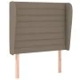 Headboard with ears in taupe gray fabric 83x23x118/128 cm by , Headboards and footboards - Ref: Foro24-3118074, Price: 78,19 ...
