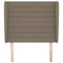 Headboard with ears in taupe gray fabric 83x23x118/128 cm by , Headboards and footboards - Ref: Foro24-3118074, Price: 78,19 ...