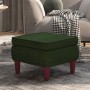 Hocker mit Holzbeinen aus dunkelgrünem Samt von vidaXL, Klapphocker und Stühle - Ref: Foro24-329459, Preis: 64,77 €, Rabatt: %