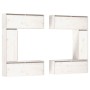Muebles para TV 6 piezas madera maciza de pino blanco