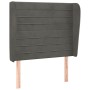 Kopfteil mit dunkelgrauen Samtohren 83x23x118/128 cm von , Kopf- und Fußteile - Ref: Foro24-3118127, Preis: 73,97 €, Rabatt: %