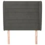 Headboard with dark gray velvet ears 83x23x118/128 cm by , Headboards and footboards - Ref: Foro24-3118127, Price: 71,28 €, D...