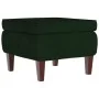 Hocker mit Holzbeinen aus dunkelgrünem Samt von vidaXL, Klapphocker und Stühle - Ref: Foro24-329459, Preis: 79,64 €, Rabatt: %
