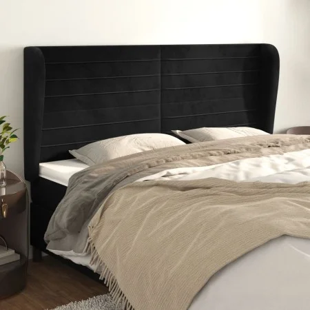 Kopfteil mit hellgrauen Samtohren 163x23x118/128 cm von , Kopf- und Fußteile - Ref: Foro24-3118152, Preis: 124,55 €, Rabatt: %