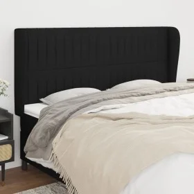 Headboard with black fabric ears 163x23x118/128 cm by , Headboards and footboards - Ref: Foro24-3118202, Price: 119,72 €, Dis...
