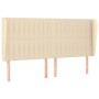 Headboard with cream fabric ears 203x23x118/128 cm by , Headboards and footboards - Ref: Foro24-3118221, Price: 153,16 €, Dis...