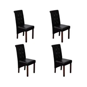 Dining chairs 4 units black synthetic leather by vidaXL, dining chairs - Ref: Foro24-160316, Price: 348,59 €, Discount: %