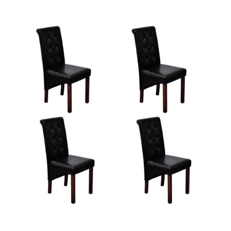 Dining chairs 4 units black synthetic leather by vidaXL, dining chairs - Ref: Foro24-160316, Price: 379,46 €, Discount: %