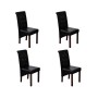 Dining chairs 4 units black synthetic leather by vidaXL, dining chairs - Ref: Foro24-160316, Price: 379,46 €, Discount: %