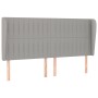 Kopfteil mit hellgrauen Stoffohren 163x23x118/128 cm von , Kopf- und Fußteile - Ref: Foro24-3118200, Preis: 123,99 €, Rabatt: %