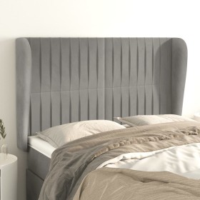Headboard with light gray velvet ears 147x23x118/128 cm by , Headboards and footboards - Ref: Foro24-3118242, Price: 141,50 €...