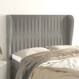 Headboard with light gray velvet ears 147x23x118/128 cm by , Headboards and footboards - Ref: Foro24-3118242, Price: 134,41 €...