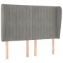 Kopfteil mit hellgrauen Samtohren 147x23x118/128 cm von , Kopf- und Fußteile - Ref: Foro24-3118242, Preis: 141,50 €, Rabatt: %