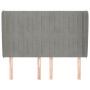 Headboard with light gray velvet ears 147x23x118/128 cm by , Headboards and footboards - Ref: Foro24-3118242, Price: 119,34 €...