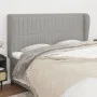Cabecero con orejas de tela gris claro 203x23x118/128 cm de , Cabeceros y pies de cama - Ref: Foro24-3118216, Precio: 118,51 ...