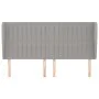 Kopfteil mit hellgrauen Stoffohren 203x23x118/128 cm von , Kopf- und Fußteile - Ref: Foro24-3118216, Preis: 117,49 €, Rabatt: %