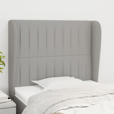 Kopfteil mit hellgrauen Stoffohren 103x23x118/128 cm von , Kopf- und Fußteile - Ref: Foro24-3118184, Preis: 70,25 €, Rabatt: %