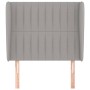 Kopfteil mit hellgrauen Stoffohren 103x23x118/128 cm von , Kopf- und Fußteile - Ref: Foro24-3118184, Preis: 70,25 €, Rabatt: %