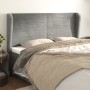 Headboard with light gray velvet ears 163x23x118/128 cm by , Headboards and footboards - Ref: Foro24-3118150, Price: 124,71 €...