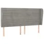 Kopfteil mit hellgrauen Samtohren 163x23x118/128 cm von , Kopf- und Fußteile - Ref: Foro24-3118150, Preis: 119,29 €, Rabatt: %