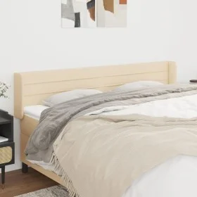 Cream fabric headboard 163x16x78/88 cm by , Headboards and footboards - Ref: Foro24-3118919, Price: 72,35 €, Discount: %