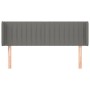 Cabecero de tela gris oscuro 147x16x78/88 cm de , Cabeceros y pies de cama - Ref: Foro24-3119005, Precio: 75,77 €, Descuento: %