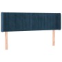 Dunkelblaues Samtkopfteil 147x16x78/88 cm von , Kopf- und Fußteile - Ref: Foro24-3119058, Preis: 76,42 €, Rabatt: %