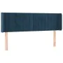 Dunkelblaues Samtkopfteil 147x16x78/88 cm von , Kopf- und Fußteile - Ref: Foro24-3119058, Preis: 73,41 €, Rabatt: %