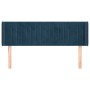 Dunkelblaues Samtkopfteil 147x16x78/88 cm von , Kopf- und Fußteile - Ref: Foro24-3119058, Preis: 76,42 €, Rabatt: %