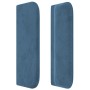 Dark blue velvet headboard 147x16x78/88 cm by , Headboards and footboards - Ref: Foro24-3119058, Price: 64,34 €, Discount: %