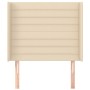 Headboard with cream fabric ears 83x16x118/128 cm by , Headboards and footboards - Ref: Foro24-3119699, Price: 77,09 €, Disco...