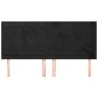 Cabecero con orejas de terciopelo negro 163x16x118/128 cm de , Cabeceros y pies de cama - Ref: Foro24-3119776, Precio: 114,28...