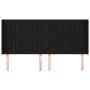Headboard with black fabric ears 163x16x118/128 cm by , Headboards and footboards - Ref: Foro24-3119826, Price: 128,72 €, Dis...